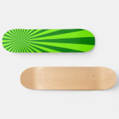 Groene en Limoen Funky Striped Abstracte Kunst Persoonlijk Skateboard (Horizontaal)