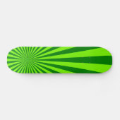 Groene en Limoen Funky Striped Abstracte Kunst Persoonlijk Skateboard (Horizontaal)