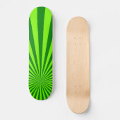 Groene en Limoen Funky Striped Abstracte Kunst Persoonlijk Skateboard (Voorkant)