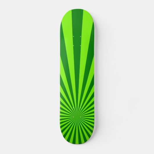 Groene en Limoen Funky Striped Abstracte Kunst Persoonlijk Skateboard (Voorkant)