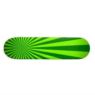 Groene en Limoen Funky Striped Abstracte Kunst Persoonlijk Skateboard