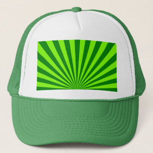 Groene en Limoen Funky Striped Abstracte Kunst Trucker Pet