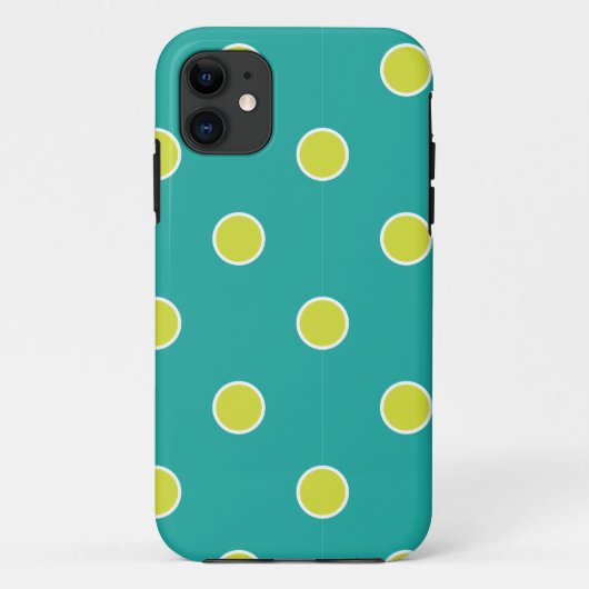 Groene en Limoen Polka Dots Case-Mate iPhone Case (Achterkant)