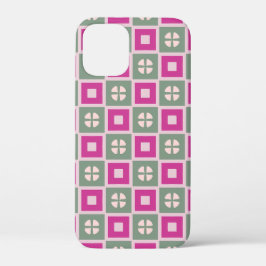 Groene en Magenta Rechthoekige Bloemige Bloei iPho Case-Mate iPhone Case