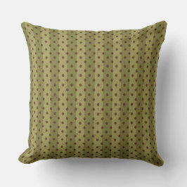 Groene en maroon Striped Polka Dots Kussen