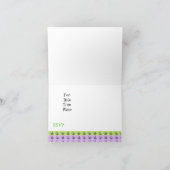 Groene en mauve gras uitnodiging (Binnen)