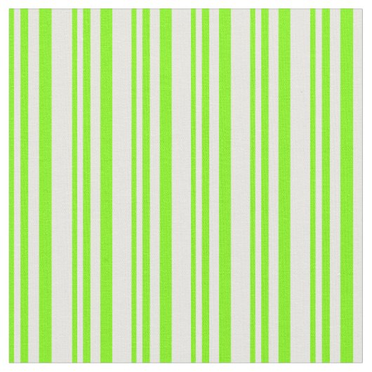 Groene en Mint Cream gekleurde Stripes Stof (Close Up)
