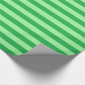 Groene en Mint Groene Stripes Cadeaupapier (Hoek)