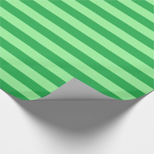 Groene en Mint Groene Stripes Cadeaupapier (Hoek)