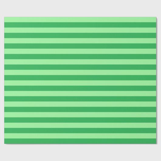 Groene en Mint Groene Stripes Cadeaupapier (Vlak)