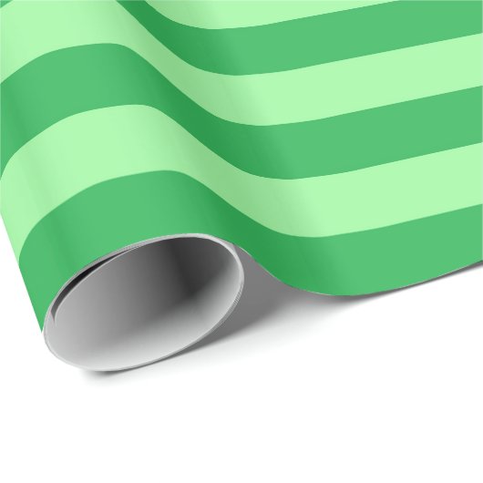 Groene en Mint Groene Stripes Cadeaupapier (Rol Hoek)