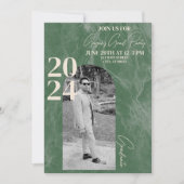 Groene en moderne Afstuderen partij Kaart (Voorkant)