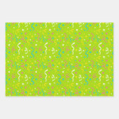 Groene en multi-kleurenBirthday Confetti Inpakpapier Vel (Voorkant)