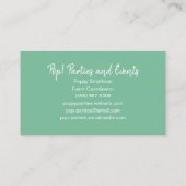 Groene en Navy Blauwe Waterverf Penselen Visitekaartje (Achterkant)