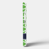 Groene en Navy Preppy Links Monogram Case-Mate iPhone Case (Achterkant / Links)