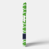 Groene en Navy Preppy Links Monogram Case-Mate iPhone Case (Achterkant / Rechts)