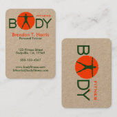 Groene en Oranje Body Madness Personal Trainer Visitekaartje (Voorkant / Achterkant)