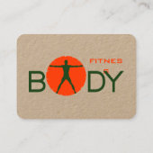 Groene en Oranje Body Madness Personal Trainer Visitekaartje (Achterkant)