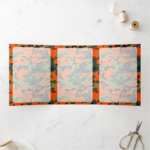 Groene en oranje camouflage, Camouflage, Militair, Drieluik Kaart