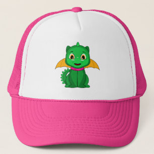 Groene en Oranje Chibi Dragon Trucker Pet