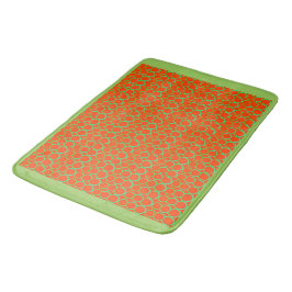 GROENE EN ORANJE CIRCLS VAN VLEES BADMAT