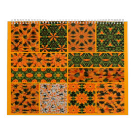 Groene en Oranje Dahlia Kalender