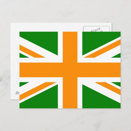 Groene en Oranje EU-aansluiting Briefkaart (Voorkant / Achterkant)