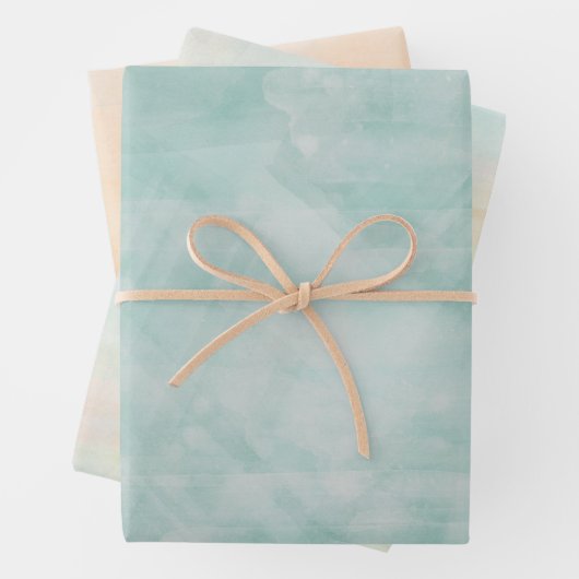 Groene en Oranje gedifferentieerde Waterverf Inpakpapier Vel (In situ)