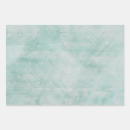 Groene en Oranje gedifferentieerde Waterverf Inpakpapier Vel (Voorkant)