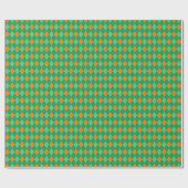 Groene en Oranje kleine Argyle St Patrick's Day Cadeaupapier (Vlak)