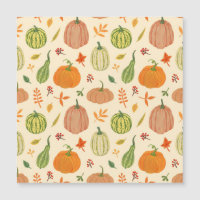 Groene en oranje pompoenen, naadloos patroon.