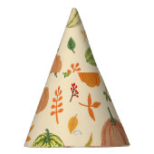 Groene en oranje pompoenen, naadloos patroon. feesthoedjes (Rechts)