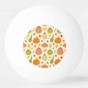 Groene en oranje pompoenen, naadloos patroon. pingpongbal
