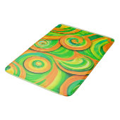 Groene en Oranje spiraal Badmat (Gekanteld)