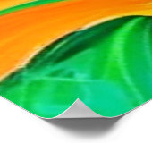 Groene en oranje spiraal poster (Hoek)