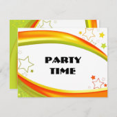 Groene en Oranje sterren Kaart (Voorkant / Achterkant)