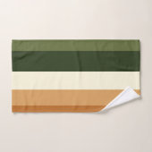 Groene en oranje strepen bad handdoek (Handdoek)