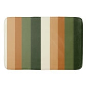 Groene en oranje strepen badmat (Voorkant)