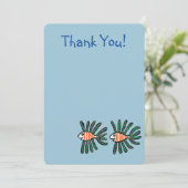 Groene en Oranje tweekleppige vis Bedankkaart (Staand voorkant)