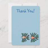 Groene en Oranje tweekleppige vis Bedankkaart (Voorkant)