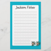 Groene en Oranje tweekleppige vis Briefpapier (Voorkant)