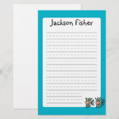 Groene en Oranje tweekleppige vis Briefpapier (Voorkant / Achterkant)