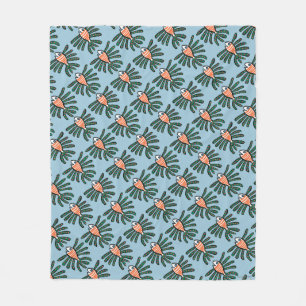 Groene en Oranje tweekleppige vis Fleece Deken