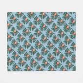 Groene en Oranje tweekleppige vis Fleece Deken (Voorkant (Horizontaal))