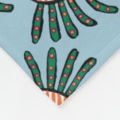 Groene en Oranje tweekleppige vis Fleece Deken (Hoek)