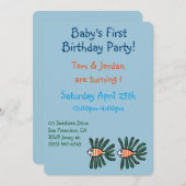 Groene en Oranje tweekleppige vis Kaart (Voorkant / Achterkant)