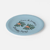 Groene en Oranje tweekleppige vis Papieren Bordje (Gekanteld)