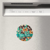 Groene en oranje vlinders magneet (Insitu (Vaatwasser))