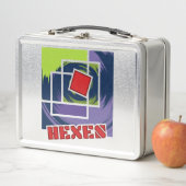 Groene en Paarse Abstracte Rebel Pleinen met Hexen (In situ)