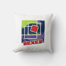 Groene en Paarse Abstracte Rebel Pleinen met Hexen Kussen